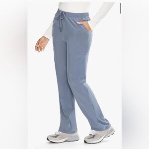 Straight Leg Scrub Pants for Women Rock Grey Size L